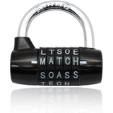 Combination Padlock, Waterproof Rustproof Code Lock, 5 Letter Padlock