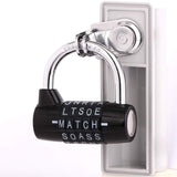 Combination Padlock, Waterproof Rustproof Code Lock, 5 Letter Padlock - Side View