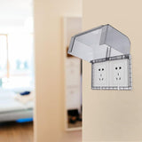Outdoor Outlet and Socket Protector, Weather Resistant, Black - Front View