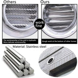 Round Ventilation Grille, Stainless Steel Vent Grille with Net, for 100 mm Opening - Side View