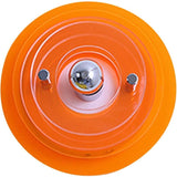 Wall Lamp, UFO Space Age Bauhaus Style, Orange, D24 x E17 cm - Front View