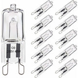 10 Pack G9 Oven Bulb, 40W 230V 300 Degree C, Dimmable Warm White, 480LM