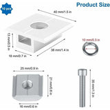 10 Pack Solar Panel Bracket, Aluminum T Shaped Center Terminals for PV Roof Mounting - Side View