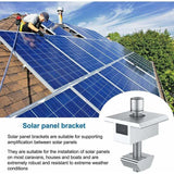 10 Pack Solar Panel Bracket, Aluminum T Shaped Center Terminals for PV Roof Mounting - Top-Down View