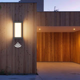 2 Pack Wall Light with Motion Sensor, LED 18W 3000K 1200 Lumens, IP65 Waterproof - Side View