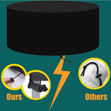 Round Garden Furniture Cover, Heavy Duty 210D Oxford Protective Cover, 128 x 71 cm - Side View