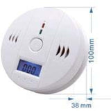 Smoke and Carbon Monoxide Detector Alarm, CO Sensor with LCD Display and Memory Function, Battery Operated - Front View