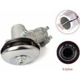 Brush Cutter Angle Gear Head, Universal Lawn Mower Gear Box for Grass Trimmer and Chainsaw, 28 mm, Round 9 Teeth - Side View