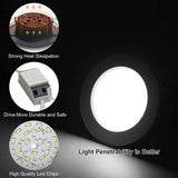 10 Pack Recessed LED Spotlight, 7W 3000K Warm White, IP44, AC 220 to 240V, Cutout 7 to 8.5 cm - Side View