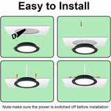 10 Pack Recessed LED Spotlight, 7W 3000K Warm White, IP44, AC 220 to 240V, Cutout 7 to 8.5 cm
