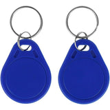 10 Pack RFID NFC Smart Key Tag, 13.56 MHz MF Classic 1K IC S50 Read Only, Blue - Front View