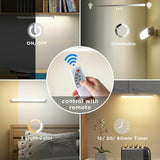 Dimmable LED Cupboard Lamp with Remote Control, Touch Rechargeable Wall Light, 34 cm - Side View