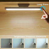 Dimmable LED Cupboard Lamp with Remote Control, Touch Rechargeable Wall Light, 34 cm - Top-Down View