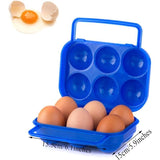 Plastic Egg Box, 6 Grid Foldable Egg Storage Box for Refrigerator - Top-Down View