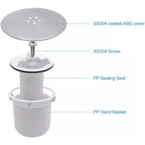 Shower Drain Stopper, Replacement Drain Cover, Chrome, 90 mm, 115 mm - Side View