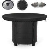 Fire Pit Cover, 420D Waterproof Anti UV Protective Cover, Diameter 100 cm