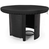 Fire Pit Cover, 420D Waterproof Anti UV Protective Cover, Diameter 100 cm - Front View