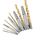 10 Pack Left Hand Screw Extractor and Drill Bit Set, Cobalt Countersink for Drill