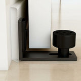 Sliding Door Floor Guide, Adjustable Black Bottom Guide for Sliding Wooden Door - Front View