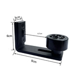 Sliding Door Floor Guide, Adjustable Black Bottom Guide for Sliding Wooden Door - Top-Down View
