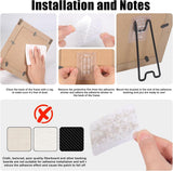 6-Pack Black Self-Adhesive Metal Photo Frame Easel Backs, 5.12 x 2.17 Inches for 5.9-10.2 Inch Frames - Front View