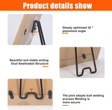 6-Pack Black Self-Adhesive Metal Photo Frame Easel Backs, 5.12 x 2.17 Inches for 5.9-10.2 Inch Frames - Side View