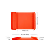 2 Pack Silicone Grill Tool Mat ，16 x 11.5 Inch Heat Resistant Non‑Slip BBQ Utensil Mat, Outdoor Cooking Camping Tailgating Accessories, Practical Father's Day Gifts for Men Dad, Orange - Low Angle