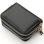 Luxury Double Zipper Wallet & Card Holder | Wallet | For Letters, 11 Cards & Coins | PU Leather | Black