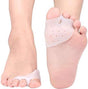 Silicone Toe Separator for 3 Toes | Bunion Protector | Forefoot Cushion | Hallux Valgus Pain Relief | For Shoes | Set of 2 | White