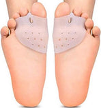 Silicone Toe Separator for 3 Toes | Bunion Protector | Forefoot Cushion | Hallux Valgus Pain Relief | For Shoes | Set of 2 | White