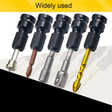 2-Pack Screwdriver Adapter - 1/2 inch Square Drive to 1/4 inch Hex Female - Suitable for Impact Air and Electric Wrenches - Black Hardened Steel Connector - Universal Tool Adapter