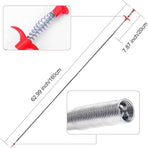 Sink plunger - Flexible drain cleaner - Gripper with 4 claws - For kitchen sink and bath - Retractable poles (160 cm)