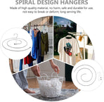 Spiral Drying Rack - 2-Piece Set - Windproof - For Bedding, Towels & Clothing - Rotatable & Space-Saving