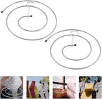 Spiral Drying Rack - 2-Piece Set - Windproof - For Bedding, Towels & Clothing - Rotatable & Space-Saving