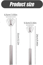 Egg whisk - Egg beater - Whipped cream whisk - Mini whisk - Milk frother - Manual - mixing, beating, whisking and stirring (25 cm)