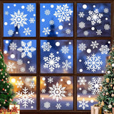 Reusable Christmas Window Stickers - Christmas Window Stickers - Christmas Window Stickers - Christmas Window Decoration - 116 stickers for the holidays, including 9 snowflake stickers - Suitable for winter interior decorations - Festive home decoration