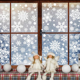 Reusable Christmas Window Stickers - Christmas Window Stickers - Christmas Window Stickers - Christmas Window Decoration - 116 stickers for the holidays, including 9 snowflake stickers - Suitable for winter interior decorations - Festive home decoration - 45-Degree Angle