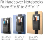 Adjustable pen holder - Velcro, 3 elastic bands - For hardcover diaries & planners