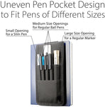 Adjustable pen holder - Velcro, 3 elastic bands - For hardcover diaries & planners