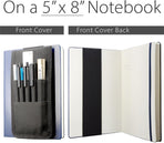 Adjustable pen holder - Velcro, 3 elastic bands - For hardcover diaries & planners