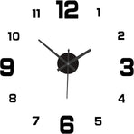Frameless Wall Clock - Modern 3D DIY - Large Display for Clear Reading - Easy to Stick - Modern Living Room Decor
