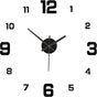 Frameless Wall Clock - Modern 3D DIY - Large Display for Clear Reading - Easy to Stick - Modern Living Room Decor
