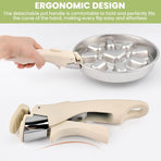Detachable pan handle, detachable replacement handle for pots and pans, universal cream white pan handles, suitable for all cookware, heat-resistant and durable (cream white, size: 1 package)