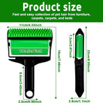 Pet hair remover - 3-in-1 lint roller - Reusable, silicone, washable - Suitable for sofas, carpets, couches, and clothing.
