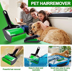Pet hair remover - 3-in-1 lint roller - Reusable, silicone, washable - Suitable for sofas, carpets, couches, and clothing.