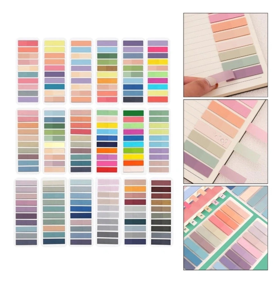 Color index stickers 2000-piece 1.6×0.5 inch – PET, page markers