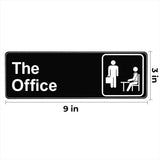 Acrylic Door Panel – Self-Adhesive, 3.2×9×0.2 inches, Black & White - Front View