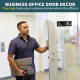 Acrylic Door Panel – Self-Adhesive, 3.2×9×0.2 inches, Black & White