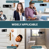 Acrylic Door Panel – Self-Adhesive, 3.2×9×0.2 inches, Black & White