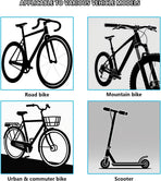 Bicycle handlebar grips - 90 mm long - suitable for bicycles, mountain bikes, beach cruisers, scooters, and folding bikes - soft, comfortable, and non-slip.